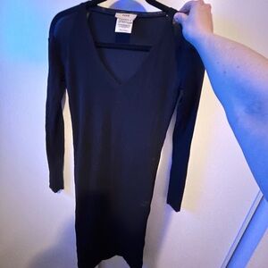 Elegant Black Long Sleeve Dress